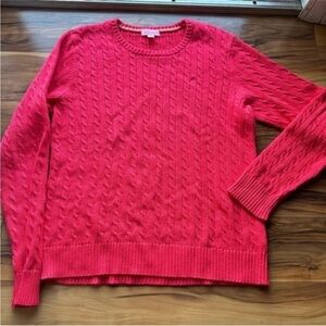 Lilly Pulitzer pink rope knit sweater Xl